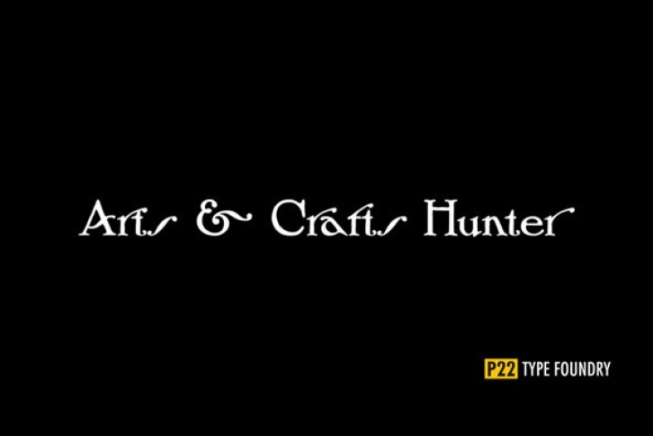 P22 Arts and Crafts Hunter Font Font Download