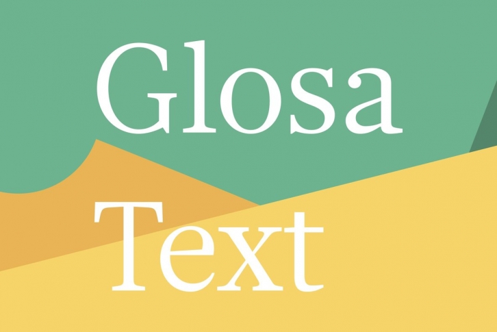 Glosa Text Font Font Download