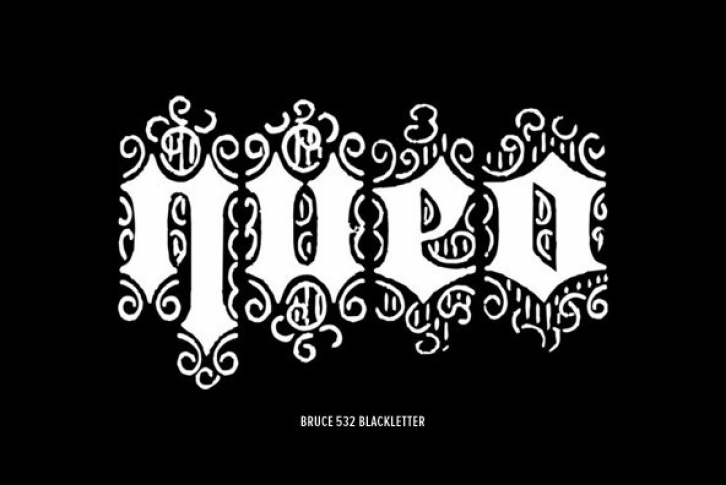 Bruce 532 Blackletter Font Font Download