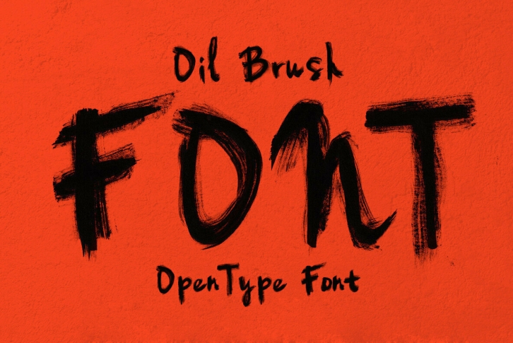 Oil Brush SVG Font Font Download