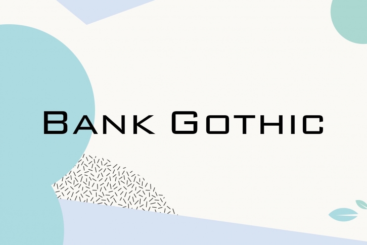 Bank Gothic Font Font Download