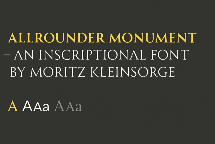 Allrounder Monument Font Font Download