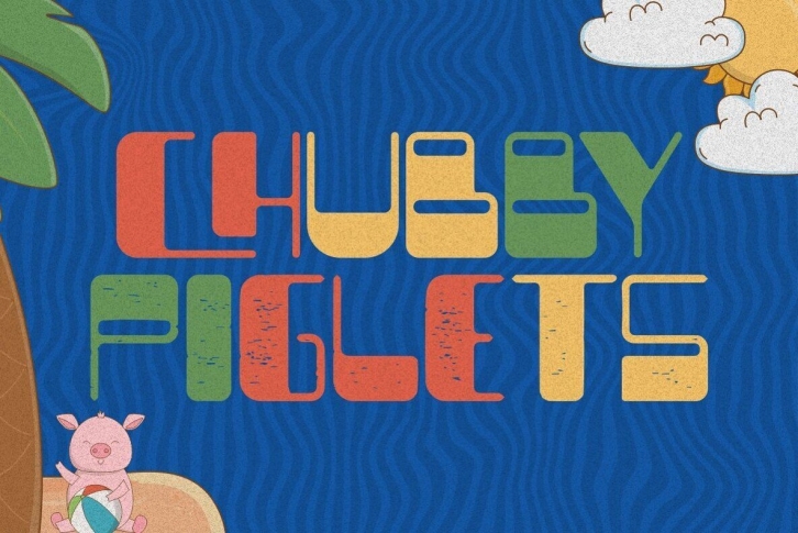 Chubby Piglets Font Font Download