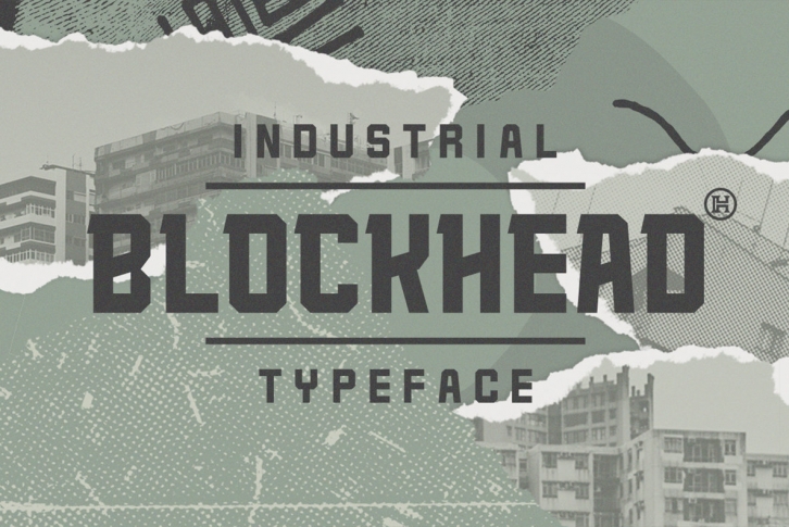 Blockhead Typeface Font Font Download