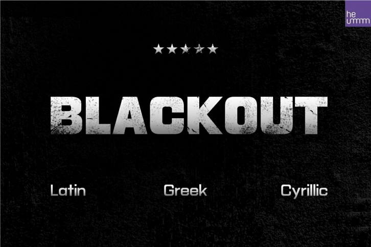 HU Blackout Font Font Download