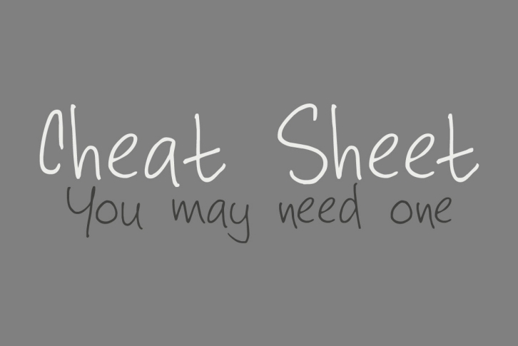 Cheat Sheet Font Font Download