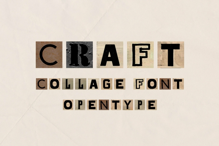 Craft Collage SVG Font Font Download