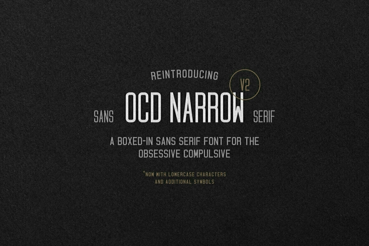 OCD Narrow Font Font Download