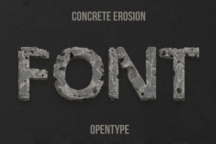 Concrete Erosion Font Font Download