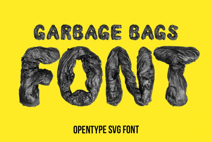 Garbage Bags SVG Font Font Download