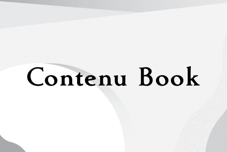 Contenu Book Font Font Download
