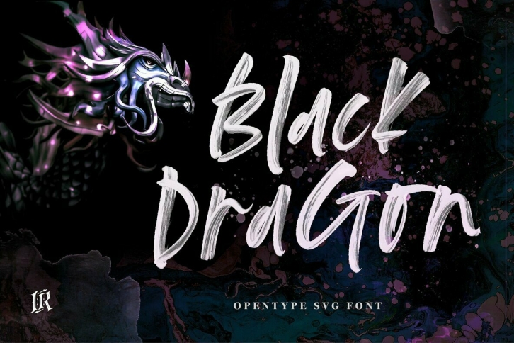 Black Dragon SVG Font Font Download