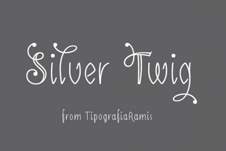 Silver Twig Font Font Download