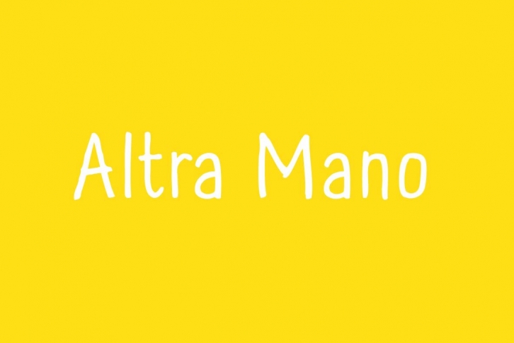 Altra Mano Font Font Download