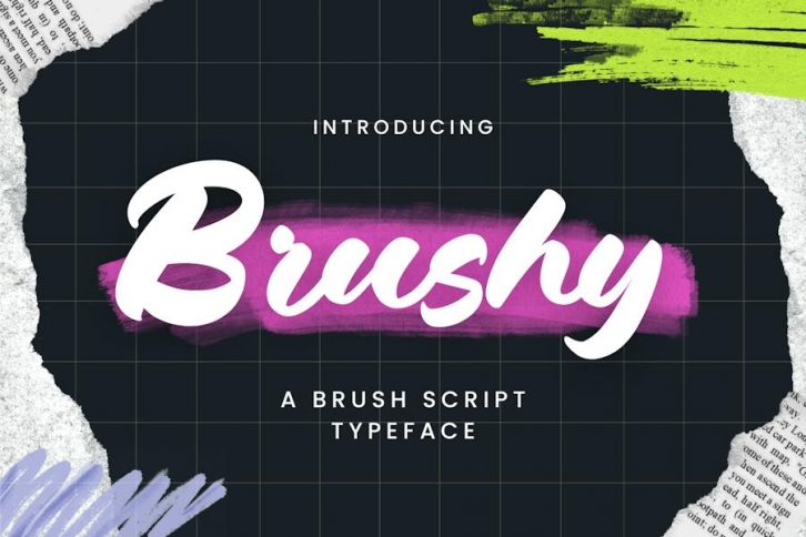 Brushey - A Brush Script Typeface Font Download