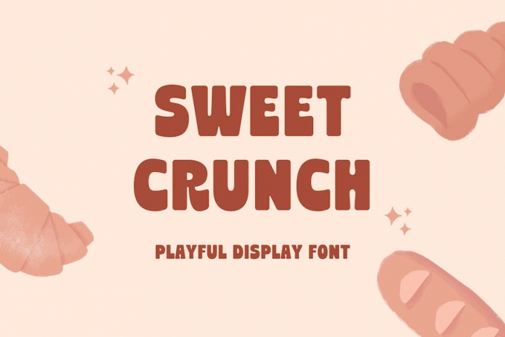 Sweet Crunch - Playful Display Font Font Download