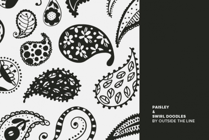 Paisley  Swirl Doodles Font Font Download