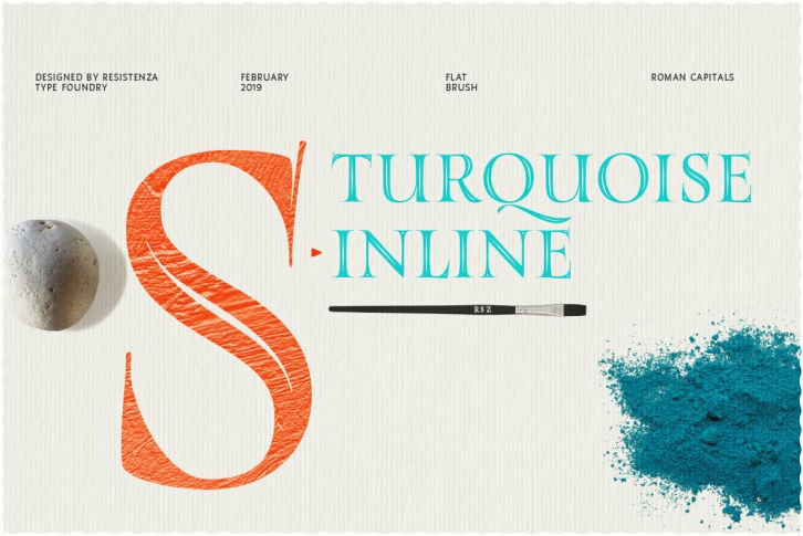 Turquoise Inline Font Font Download