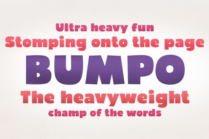 Bumpo Font Font Download