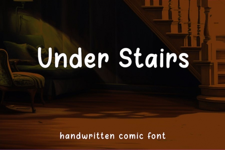 Under Stairs - Handwritten Comic Font Font Download