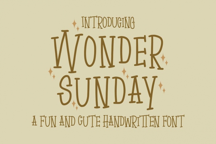 Wonder Sunday - Cute Display Font Download