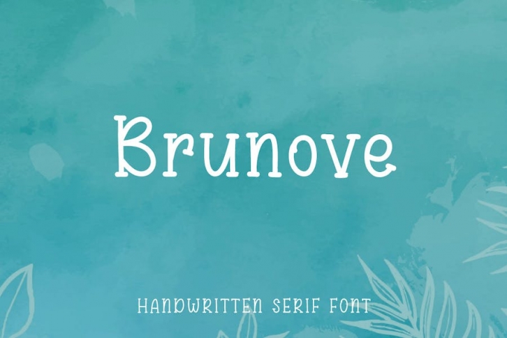 Brunove - Handwritten Serif Font Font Download