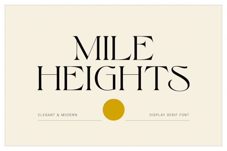 Mile Heights Font Font Download
