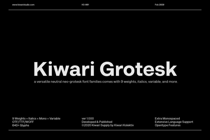 Kiwari Grotesk Font Font Download