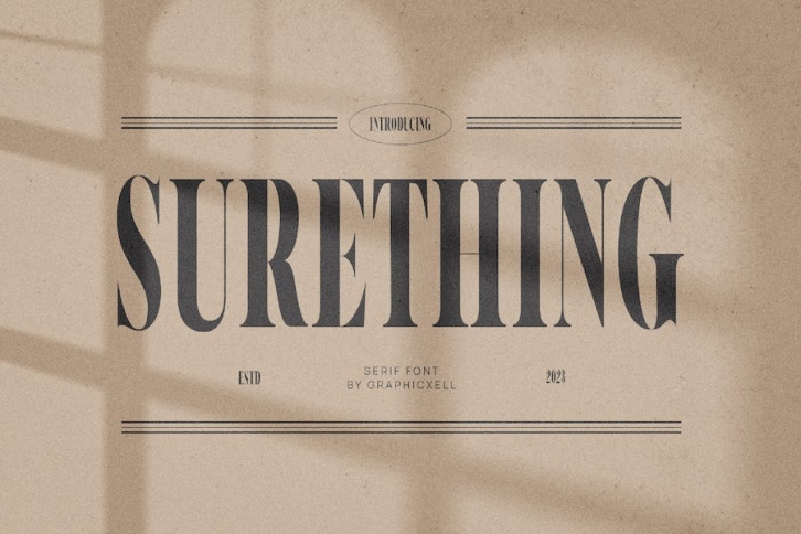 SureThing Elegant Serif Font Typeface Font Download