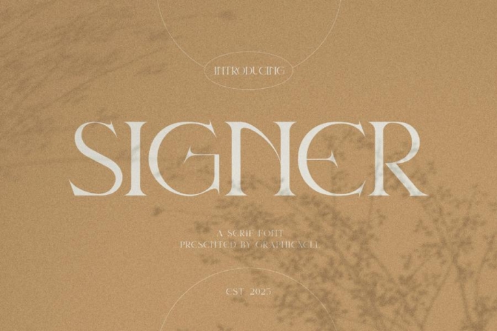 Signer Elegant Serif Font Typeface Font Download