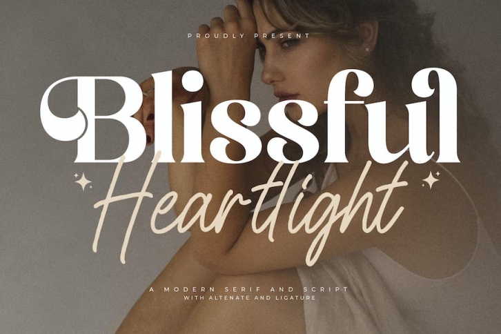 Blissful Heartlight Font Duo Font Download