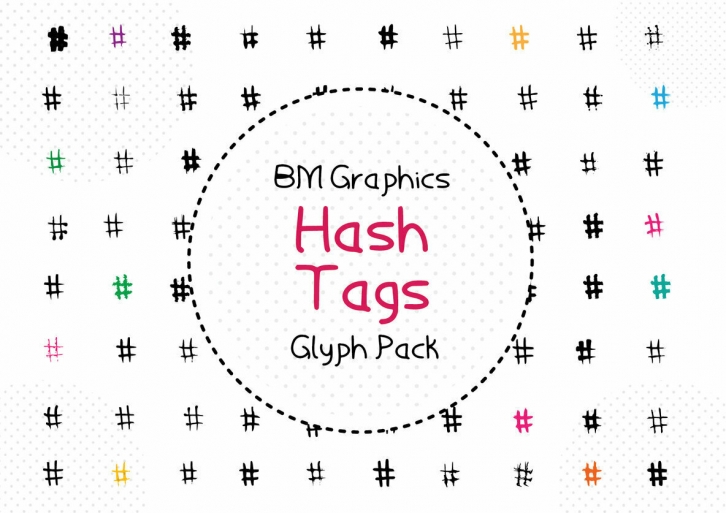 BM Graphics - Hash Tags Font Font Download