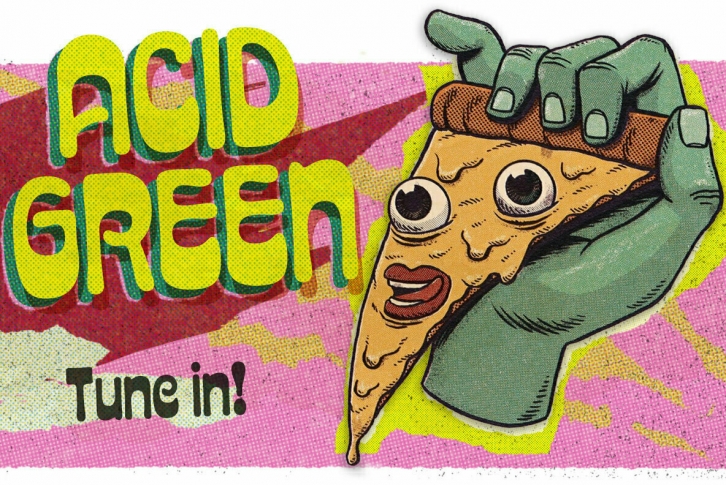 Acid Green Font Font Download