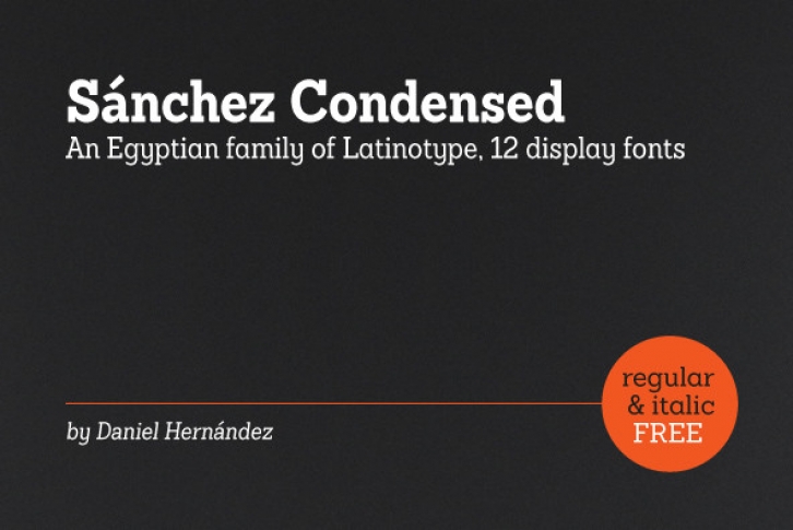 Sanchez Condensed Font Font Download