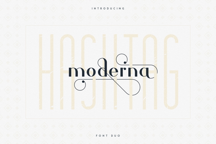 Hashtag Moderna Duo and Extras Font Download