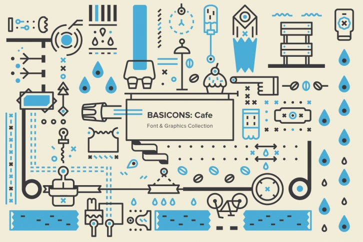 YWFT Basicons Cafe Font Font Download