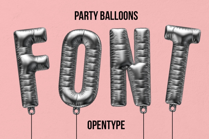 Party Balloons Font Font Download