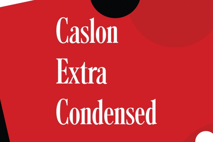 Caslon Extra Condensed Font Font Download