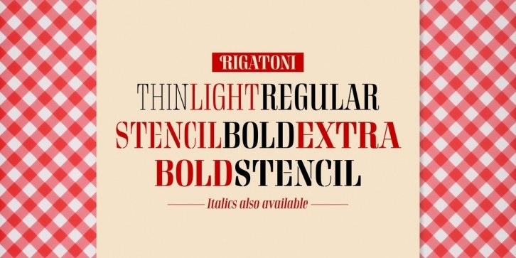 Rigatoni Font Font Download