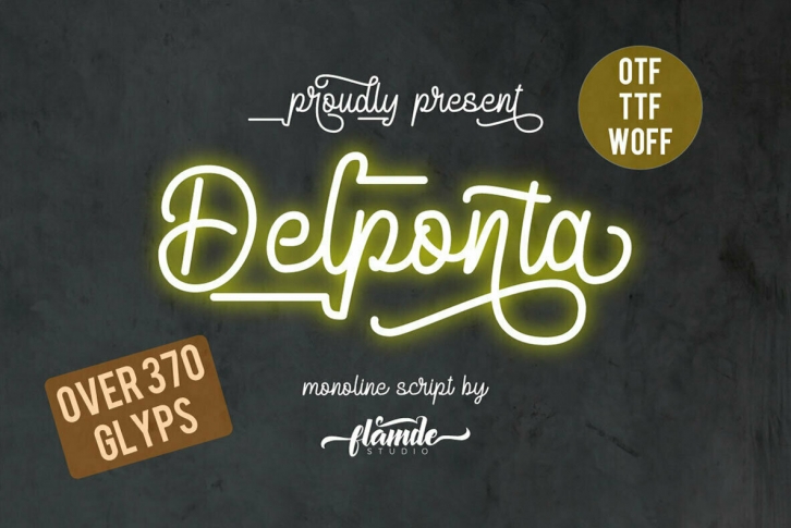 Delponta Monoline Script Font Font Download