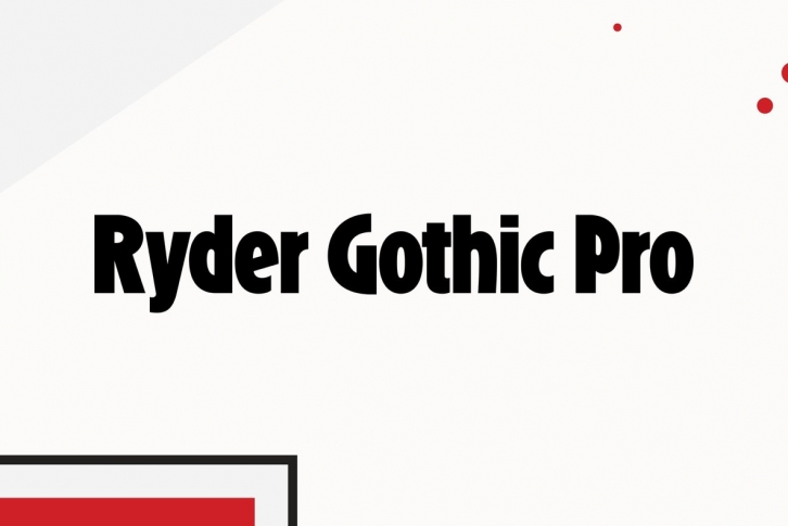 Ryder Gothic Pro Font Font Download