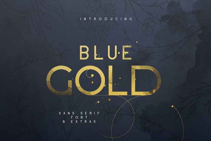 Blue Gold and Extras Font Font Download