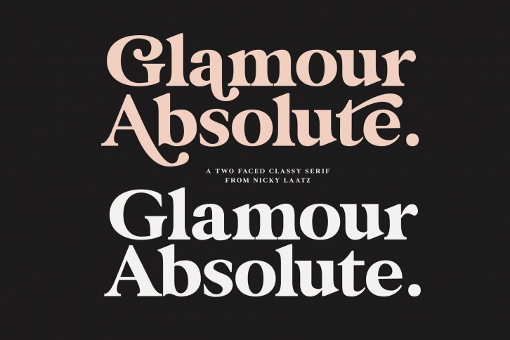 Glamour Absolute: Bold Serif with Modern and Vintage Curves Font Download