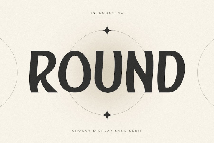 Round - Groovy Display Sans Serif Font Font Download