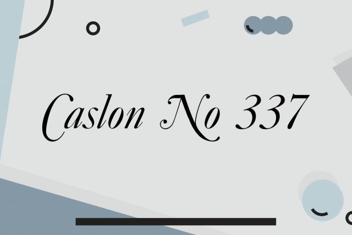 Caslon No 337 Font Font Download