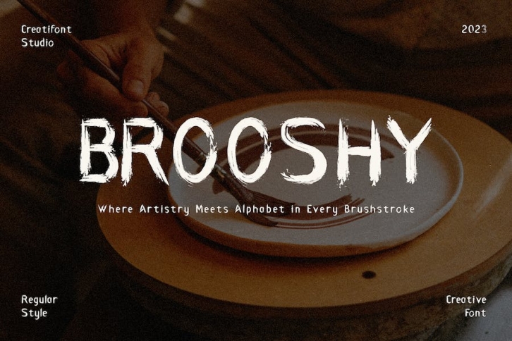 Brooshy - Brush Handwritten Display Font Font Download
