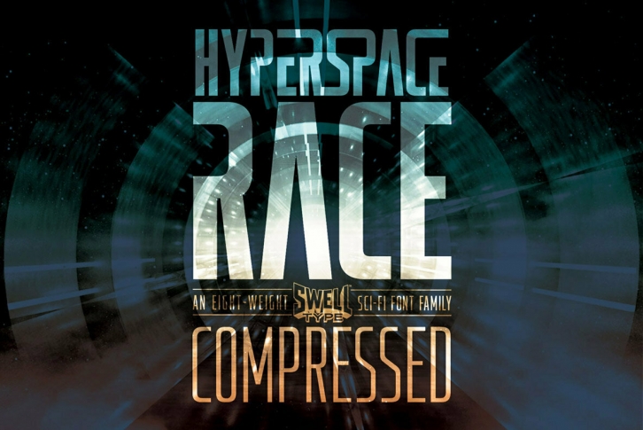 Hyperspace Race Compressed Font Font Download