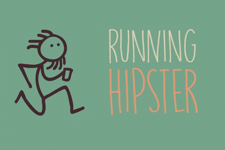 Running Hipster Font Font Download