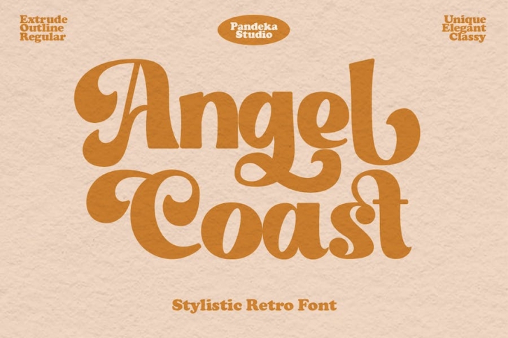 Angel Coast - Modern Retro Decorative Font Download