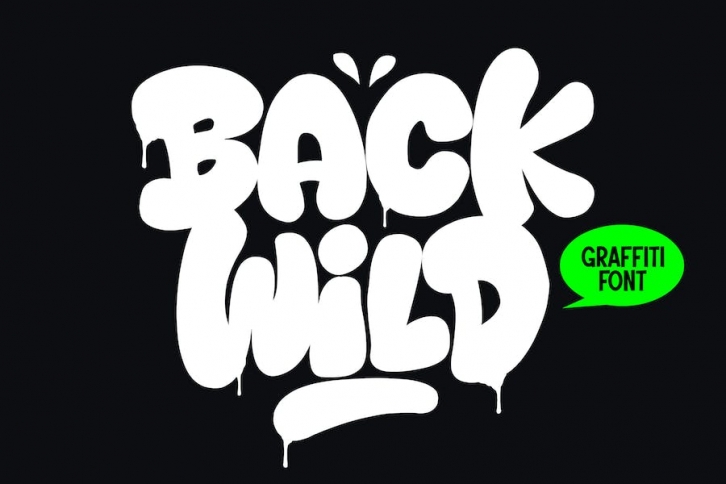 Back Wild - Fun Graffiti Font Font Download